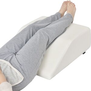 Costway Elevating Memory Foam Leg Rest Pillow Wedge Support Pillow W/ Washable Cover in White White Costway Elevating Memory Foam Leg Rest Pillow Wedge Support Pillow W/ Washable Cover in White White