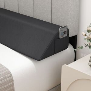 Gymax Full Size Wedge Pillow Bolster Gap Filler Trapezoidal With Side Pocket in Grey Grey Gymax Full Size Wedge Pillow Bolster Gap Filler Trapezoidal With Side Pocket in Grey Grey