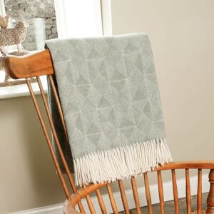 Native Natural Diamond Pattern Green Wool Blanket Size: Double Green Double Native Natural Diamond Pattern Green Wool Blanket Size: Double Green Double