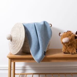 Native Natural Hoop Pattern Baby Blue Wool Blanket Size: Small Blue Small Native Natural Hoop Pattern Baby Blue Wool Blanket Size: Small Blue Small