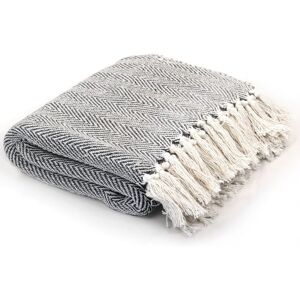 Berkfield Home Throw Cotton Herringbone 160x210 cm Navy Blue Blue 160x210 cm Berkfield Home Throw Cotton Herringbone 160x210 cm Navy Blue Blue 160x210 cm