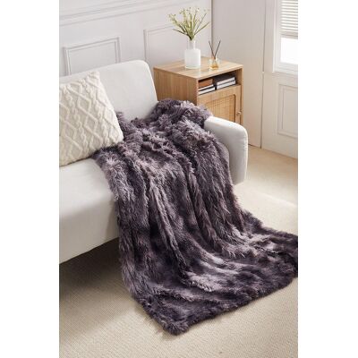 H&O Direct 160cm x 130cm Tie-dye Plush Blanket for Couch & Bed in Dark Grey Size: 130 cm x 160 cm Dark Grey 130 cm x 160 cm H&O Direct 160cm x 130cm Tie-dye Plush Blanket for Couch & Bed in Dark Grey Size: 130 cm x 160 cm Dark Grey 130 cm x 160 cm