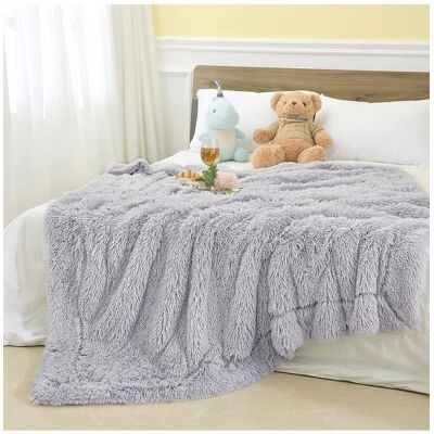 H&O Direct Grey Soft Plush Flannel Blanket, 130*160cm Size: 130 cm x 160 cm Grey 130 cm x 160 cm H&O Direct Grey Soft Plush Flannel Blanket, 130*160cm Size: 130 cm x 160 cm Grey 130 cm x 160 cm