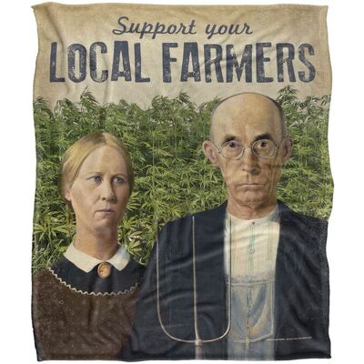 Retrorocket Studio Support Farmers Silky Touch Super Soft Throw Blanket 152 X 127 cm in White White 152 X 127 cm Retrorocket Studio Support Farmers Silky Touch Super Soft Throw Blanket 152 X 127 cm in White White 152 X 127 cm