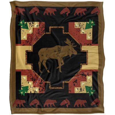 JQ Licensing Southwest Moose 2 Silky Touch Super Soft Throw Blanket 152 X 127 cm in White White 152 X 127 cm JQ Licensing Southwest Moose 2 Silky Touch Super Soft Throw Blanket 152 X 127 cm in White White 152 X 127 cm