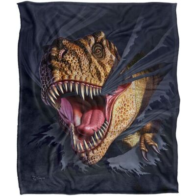 JQ Licensing Jlo T-Rex Ripping Dinosaur Silky Touch Super Soft Throw Blanket 152 X 127 cm in White White 152 X 127 cm JQ Licensing Jlo T-Rex Ripping Dinosaur Silky Touch Super Soft Throw Blanket 152 X 127 cm in White White 152 X 127 cm