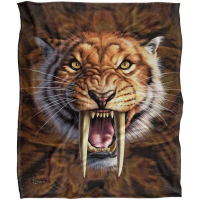 JQ Licensing Jlo Saber-Toothed Tiger Silky Touch Super Soft Throw Blanket 152 X 127 cm in White White 152 X 127 cm JQ Licensing Jlo Saber-Toothed Tiger Silky Touch Super Soft Throw Blanket 152 X 127 cm in White White 152 X 127 cm