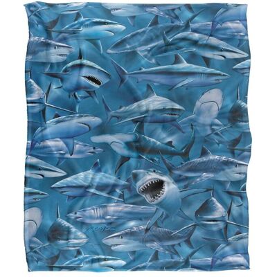 JQ Licensing Royce Mcclure Great White Shark Attack Pattern Silky Touch Super Soft Throw Blanket 152 X 127 cm White 152 X 127 cm JQ Licensing Royce Mcclure Great White Shark Attack Pattern Silky Touch Super Soft Throw Blanket 152 X 127 cm White 152 X 127 cm