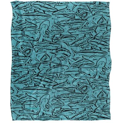 JQ Licensing Royce Mcclure Great White Shark Woodcut Pattern Silky Touch Super Soft Throw Blanket 152 X 127 cm White 152 X 127 cm JQ Licensing Royce Mcclure Great White Shark Woodcut Pattern Silky Touch Super Soft Throw Blanket 152 X 127 cm White 152 X 127 cm