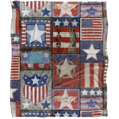 JQ Licensing Jl Patriotic Pattern Silky Touch Super Soft Throw Blanket 152 X 127 cm in White White 152 X 127 cm JQ Licensing Jl Patriotic Pattern Silky Touch Super Soft Throw Blanket 152 X 127 cm in White White 152 X 127 cm