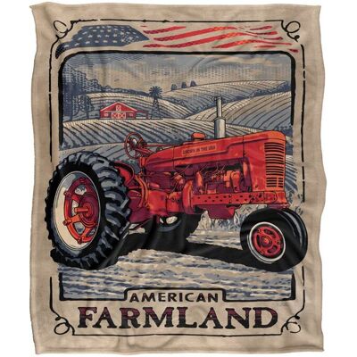 JQ Licensing Rle American Farmland Tractor Silky Touch Super Soft Throw Blanket 152 X 127 cm in White White 152 X 127 cm JQ Licensing Rle American Farmland Tractor Silky Touch Super Soft Throw Blanket 152 X 127 cm in White White 152 X 127 cm