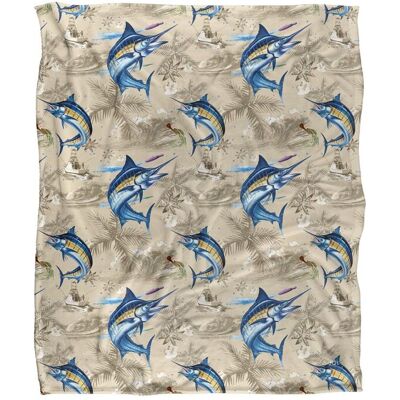 JQ Licensing Jl-Jp-Jq Marlin Tiki Fishing Pattern Silky Touch Super Soft Throw Blanket 152 X 127 cm in White White 152 X 127 cm JQ Licensing Jl-Jp-Jq Marlin Tiki Fishing Pattern Silky Touch Super Soft Throw Blanket 152 X 127 cm in White White 152 X 127 cm