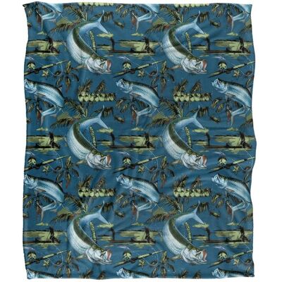 JQ Licensing Jl-Jp-Jq Tarpon Tiki Fishing Pattern Silky Touch Super Soft Throw Blanket 152 X 127 cm in White White 152 X 127 cm JQ Licensing Jl-Jp-Jq Tarpon Tiki Fishing Pattern Silky Touch Super Soft Throw Blanket 152 X 127 cm in White White 152 X 127 cm