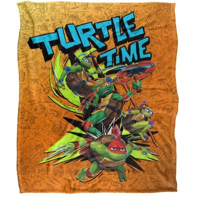 Teenage Mutant Ninja Turtles : Mutant Mayhem Turtle Time Grafitti Silky Touch Super Soft Throw Blanket 152 X 127 cm in White White 152 X 127 cm Teenage Mutant Ninja Turtles : Mutant Mayhem Turtle Time Grafitti Silky Touch Super Soft Throw Blanket 152 X 127 cm in White White 152 X 127 cm