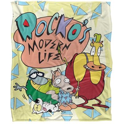 Nickelodeon Rocko'S Modern Life Rocko'S Modern Life Logo Group Silky Touch Super Soft Throw Blanket 152 X 127 cm in White White 152 X 127 cm Nickelodeon Rocko'S Modern Life Rocko'S Modern Life Logo Group Silky Touch Super Soft Throw Blanket 152 X 127 cm in White White 152 X 127 cm
