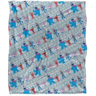 Sesame Street Holiday Snow Character Pattern Silky Touch Super Soft Throw Blanket 152 X 127 cm in White White 152 X 127 cm Sesame Street Holiday Snow Character Pattern Silky Touch Super Soft Throw Blanket 152 X 127 cm in White White 152 X 127 cm