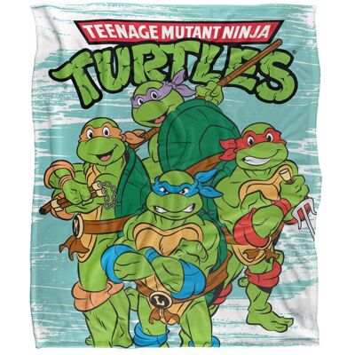 Teenage Mutant Ninja Turtles TMNT Turtle Group Silky Touch Super Soft Throw Blanket 152 X 127 cm in White White 152 X 127 cm Teenage Mutant Ninja Turtles TMNT Turtle Group Silky Touch Super Soft Throw Blanket 152 X 127 cm in White White 152 X 127 cm