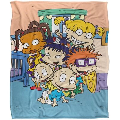 Rugrats Character Group Silky Touch Super Soft Throw Blanket 152 X 127 cm in White White 152 X 127 cm Rugrats Character Group Silky Touch Super Soft Throw Blanket 152 X 127 cm in White White 152 X 127 cm