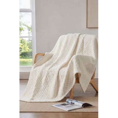 Living and Home Beige Skin-Friendly Polyester Throw Blanket Size: Medium Beige Medium Living and Home Beige Skin-Friendly Polyester Throw Blanket Size: Medium Beige Medium