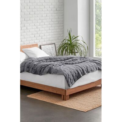 Living and Home 100x155cm Grey Cotton Weighted Blanket Size: 100x155 cm Grey 100x155 cm Living and Home 100x155cm Grey Cotton Weighted Blanket Size: 100x155 cm Grey 100x155 cm