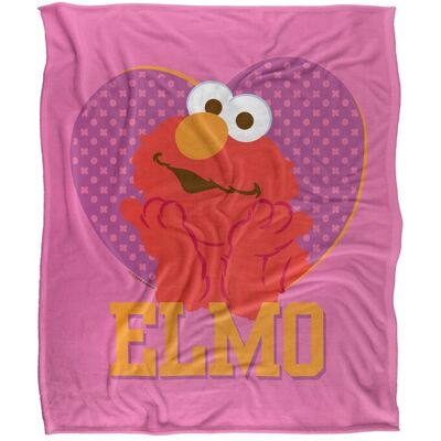 Sesame Street Patterned Elmo Heart Silky Touch Super Soft Throw Blanket 152 X 127 cm in White White 152 X 127 cm Sesame Street Patterned Elmo Heart Silky Touch Super Soft Throw Blanket 152 X 127 cm in White White 152 X 127 cm