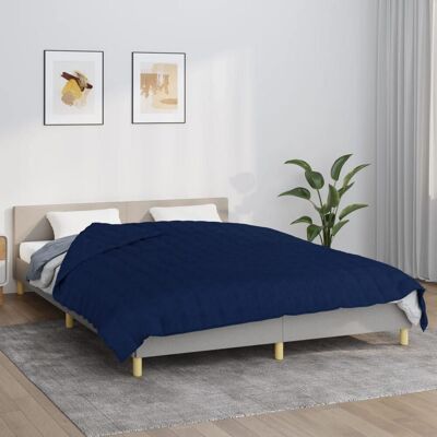 Berkfield Home Weighted Blanket Blue 220x240 cm King 15 kg Fabric Blue 220x240 cm Berkfield Home Weighted Blanket Blue 220x240 cm King 15 kg Fabric Blue 220x240 cm