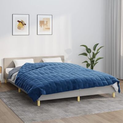 Berkfield Home Weighted Blanket Blue 220x230 cm King 15 kg Fabric Blue 220x230 cm Berkfield Home Weighted Blanket Blue 220x230 cm King 15 kg Fabric Blue 220x230 cm