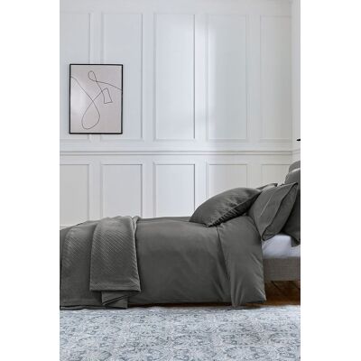 1951 'Andaz' Eqyptian Cotton Standard Pillowcase in Charcoal Size: King Charcoal King 1951 'Andaz' Eqyptian Cotton Standard Pillowcase in Charcoal Size: King Charcoal King