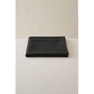 Ted Baker 'TB Plain Dye' Cotton Sateen Flat Sheet in Black Size: Double Black Double Ted Baker 'TB Plain Dye' Cotton Sateen Flat Sheet in Black Size: Double Black Double