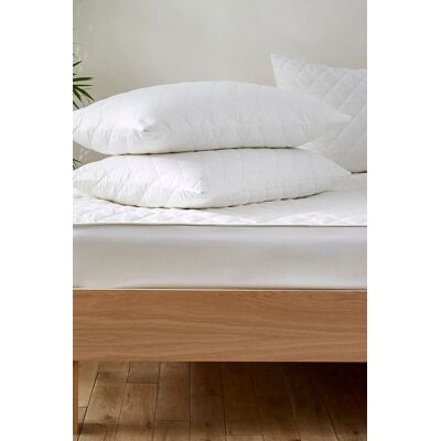 Martex Cotton Quilted Mattress & Pillow Protector Set in White Size: Single White Single Martex Cotton Quilted Mattress & Pillow Protector Set in White Size: Single White Single