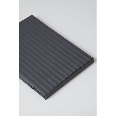 Belledorm Hotel Suite Satin Stripe 540 Thread Count Flat Sheet in Charcoal Size: Single Charcoal Single Belledorm Hotel Suite Satin Stripe 540 Thread Count Flat Sheet in Charcoal Size: Single Charcoal Single