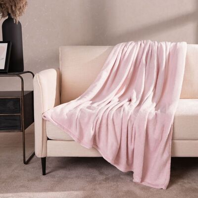 Brentfords - Ultra Soft Flannel Fleece - Baby Pink - 120x150cm - Throw Blanket Brentfords - Ultra Soft Flannel Fleece - Baby Pink - 120x150cm - Throw Blanket