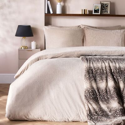 Brentfords - Reversible Teddy Duvet - Beige Brentfords - Reversible Teddy Duvet - Beige