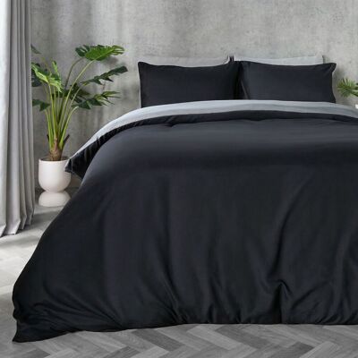 Brentfords Black Reversible Duvet Cover Set - Duvet Cover Set Brentfords Black Reversible Duvet Cover Set - Duvet Cover Set