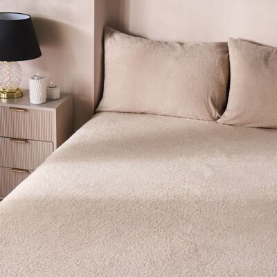 OHS Teddy Fleece Thermal Fitted Bed Sheet in Stone Size: Single Fitted Stone Single Fitted OHS Teddy Fleece Thermal Fitted Bed Sheet in Stone Size: Single Fitted Stone Single Fitted