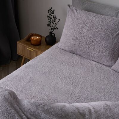 Brentfords - Teddy Fleece Thermal - Grey - Fitted Bed Sheet Brentfords - Teddy Fleece Thermal - Grey - Fitted Bed Sheet