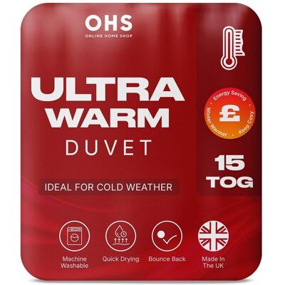 Brentfords - 15 Tog Duvet Quilt - White - King - Duvet Quilt Brentfords - 15 Tog Duvet Quilt - White - King - Duvet Quilt