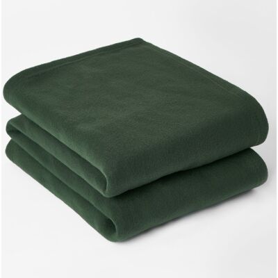OHS Warm Plain Fleece Throw Over Bed Blanket in Dark Green Size: 120 cm x 150 cm Dark Green 120 cm x 150 cm OHS Warm Plain Fleece Throw Over Bed Blanket in Dark Green Size: 120 cm x 150 cm Dark Green 120 cm x 150 cm
