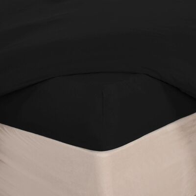 Brentfords Black Single Fitted Bed Sheet - Bed Sheet Brentfords Black Single Fitted Bed Sheet - Bed Sheet