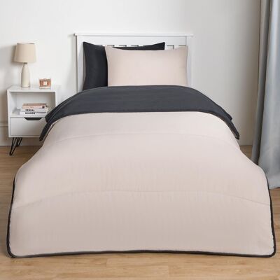OHS Soft Coverless 10.5 TOG Duvet Set Pillowcase Quilted Cover in Stone Size: Single Stone Single OHS Soft Coverless 10.5 TOG Duvet Set Pillowcase Quilted Cover in Stone Size: Single Stone Single