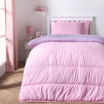 OHS Soft Coverless 10.5 TOG Duvet Set Pillowcase Quilted Cover in Lilac Size: Single Lilac Single OHS Soft Coverless 10.5 TOG Duvet Set Pillowcase Quilted Cover in Lilac Size: Single Lilac Single