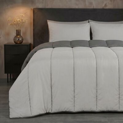 OHS Soft Coverless 10.5 TOG Duvet Set Pillowcase Quilted Cover in Silver Size: King Silver King OHS Soft Coverless 10.5 TOG Duvet Set Pillowcase Quilted Cover in Silver Size: King Silver King