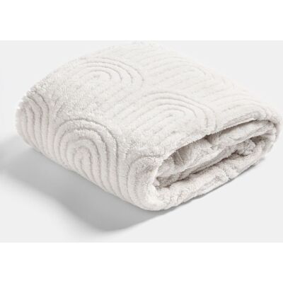 OHS Tufted Arches Throw Teddy Fleece Blanket Winter Soft Warm Bedspread in Stone Size: 125 cm x 150 cm Stone 125 cm x 150 cm OHS Tufted Arches Throw Teddy Fleece Blanket Winter Soft Warm Bedspread in Stone Size: 125 cm x 150 cm Stone 125 cm x 150 cm