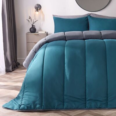 OHS Soft Coverless 10.5 TOG Duvet Set Pillowcase Quilted Cover in Dark Green Size: King Dark Green King OHS Soft Coverless 10.5 TOG Duvet Set Pillowcase Quilted Cover in Dark Green Size: King Dark Green King