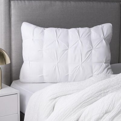 OHS Quilted Pillow Hotel Quality Luxury Filled Soft Bounce Back Plump in White White OHS Quilted Pillow Hotel Quality Luxury Filled Soft Bounce Back Plump in White White