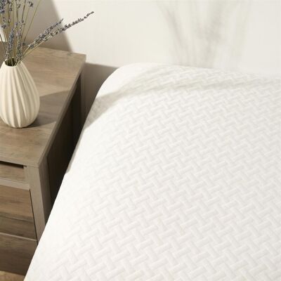 OHS Cooling Mattress Protector Topper Fitted Sheet or Pillow Protectors in White Size: Double Fitted White Double Fitted OHS Cooling Mattress Protector Topper Fitted Sheet or Pillow Protectors in White Size: Double Fitted White Double Fitted