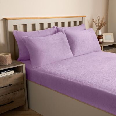 OHS 4 Pack Teddy Fleece Pillowcase Cover Bedding Set Thermal in Lilac Size: Standard Pillow Case Lilac Standard Pillow Case OHS 4 Pack Teddy Fleece Pillowcase Cover Bedding Set Thermal in Lilac Size: Standard Pillow Case Lilac Standard Pillow Case