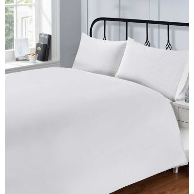Rapport Home 200 Thread Count Cotton Quilt Cover in White Size: Super King White Super King Rapport Home 200 Thread Count Cotton Quilt Cover in White Size: Super King White Super King