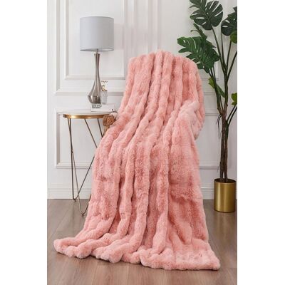 Rapport Home Luxury 3D Fur Polyester Blanket Soft & Cosy (150x200cm) in Pink Size: 150 cm × 200 cm Pink 150 cm × 200 cm Rapport Home Luxury 3D Fur Polyester Blanket Soft & Cosy (150x200cm) in Pink Size: 150 cm × 200 cm Pink 150 cm × 200 cm