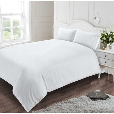 Rapport Home 400 Thread Count Cotton Quilt Cover in White Size: Double White Double Rapport Home 400 Thread Count Cotton Quilt Cover in White Size: Double White Double